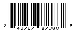 UPC barcode number 742797873688