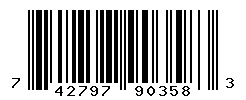 UPC barcode number 742797903583