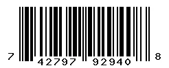 UPC barcode 742797929408