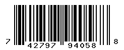 UPC barcode number 742797940588