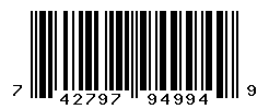 UPC barcode number 742797949949