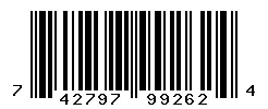 UPC 742797992624 barcode image