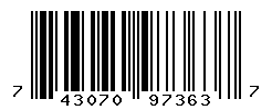 UPC barcode number 743070973637