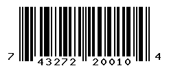 UPC barcode number 743272200104