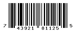 UPC barcode number 743921811255