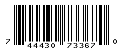 UPC barcode 744430733670