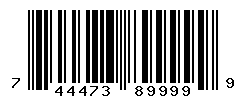 UPC barcode number 744473899999
