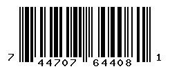 UPC barcode number 744707644081