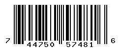 UPC barcode number 744750574816