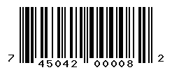 UPC barcode number 745042000082