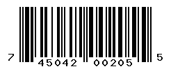 UPC barcode number 745042002055