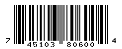 UPC barcode number 745103806004