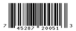 UPC 745287200513 barcode image