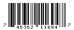 UPC barcode 745352116947