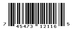 UPC barcode number 745473121165