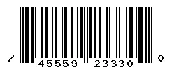 UPC 745559233300 barcode image