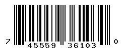 UPC barcode 7455592361030