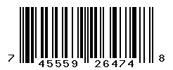 UPC barcode number 745559264748
