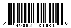 UPC barcode number 745662018016