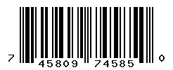 UPC barcode number 745809745850