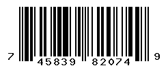 UPC barcode number 745839820749