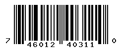 UPC barcode number 7460123403110