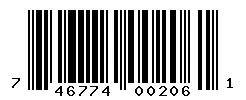 UPC barcode 746774002061