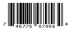 UPC 746775070564 barcode image