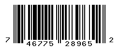 UPC barcode number 746775289652