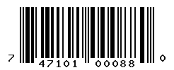 UPC barcode number 747101000880