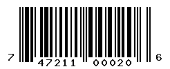 UPC barcode number 747211000206