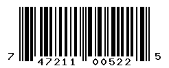 UPC barcode number 747211005225