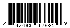 UPC barcode number 747493176019
