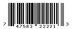 UPC barcode number 747583222213 lookup