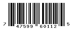 UPC barcode number 747599601125