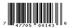 UPC barcode number 747705001436