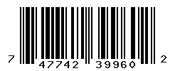 UPC barcode number 747742399602