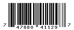 UPC barcode number 747880411297