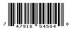 UPC barcode number 747916545040