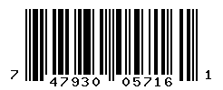 UPC barcode number 747930057161