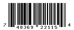 UPC barcode number 748369221154