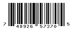 UPC barcode 748926572705