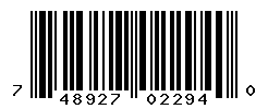 UPC barcode number 748927022940