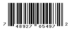 UPC barcode number 748927054972