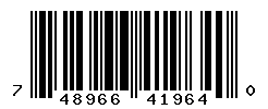 UPC barcode number 748966419640