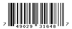 UPC barcode number 749029316487