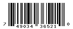 UPC barcode number 749034365210