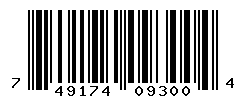 UPC barcode number 749174093004