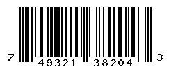UPC barcode number 749321382043