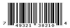 UPC barcode number 749321382104